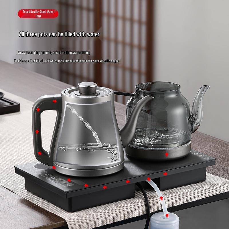 Pure Titanium Auto-Fill Electric Kettle with Tea Brewer and Anti-Overflow Feature
