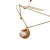 Floral White Enamel Original Design Daisy Flower Dot Diamond Pendant Exquisite Luxury Necklace engagement fine Jewelry gifts