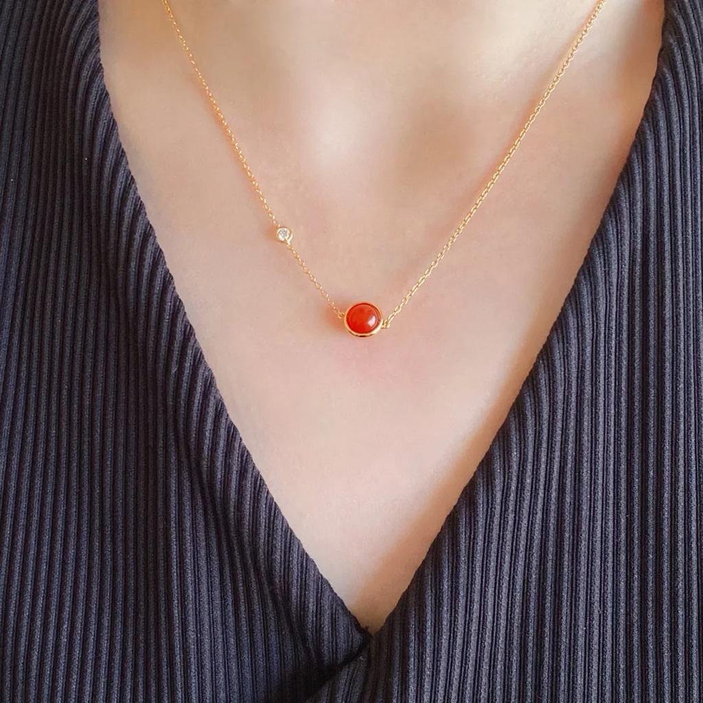 New Hot Brand Vintage Diamond Necklace For Women Luxury Jewelry Lucky  Ball Designer Pendant Pure 925 Silver Chain Necklaces