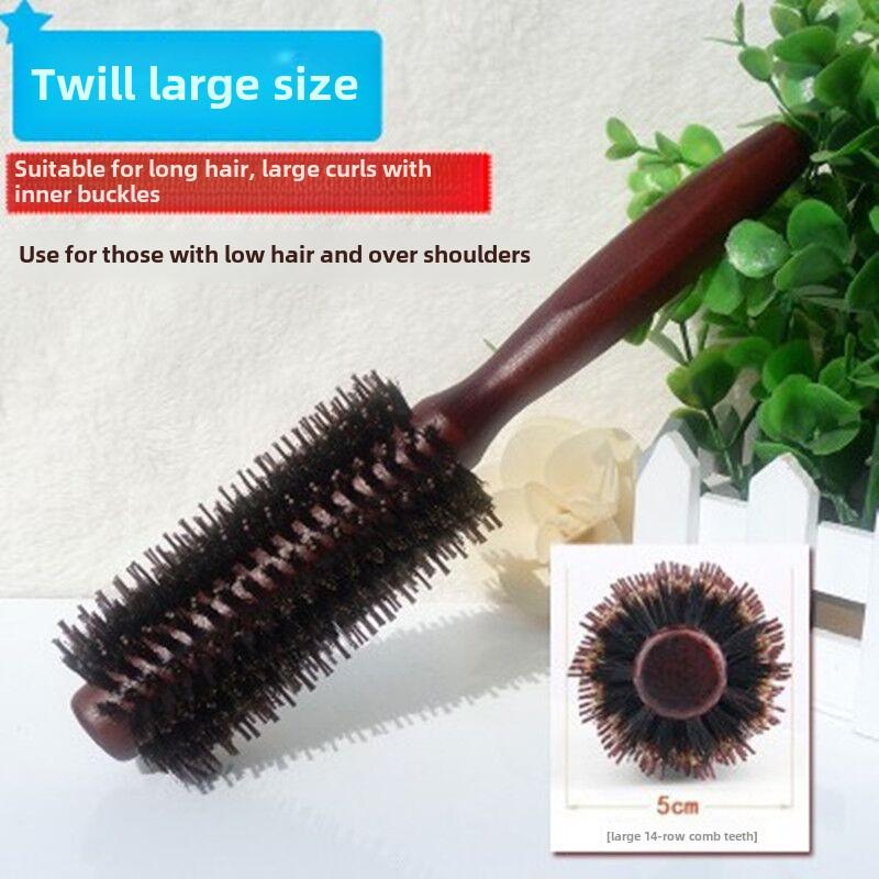 

Круглая роликовая расческа из свиной щетины для укладки прямых, вьющихся и химически завитых волос
