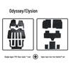Honda Odyssey/Elysion TPE Door Sill Floor Mats - Eco-Friendly & Odorless