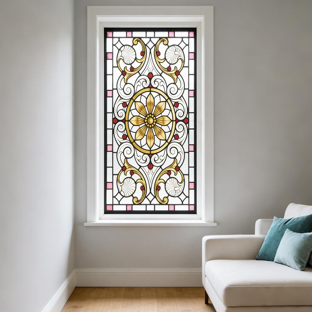 Adesivo per Vetro Finestra Espositore Balcone Esterno con Motivo Pittorico Retrò