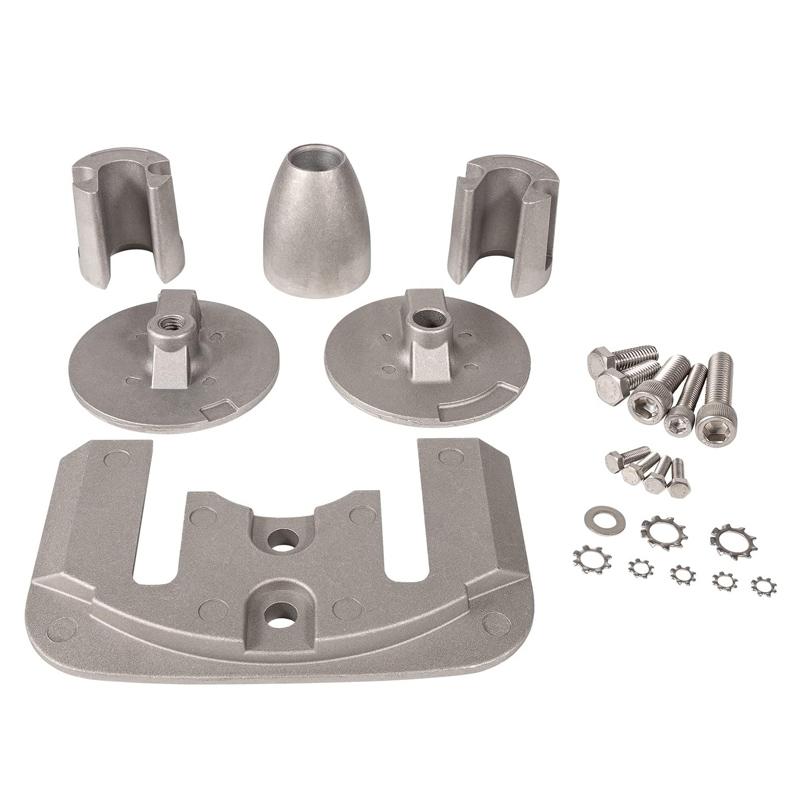 Complete Aluminum Anode Kit Compatible with 2004+ Mercruiser Bravo 3 III Drives Sterndrives Replace for CMBRAVO3KITA, 888761Q02 серебряный