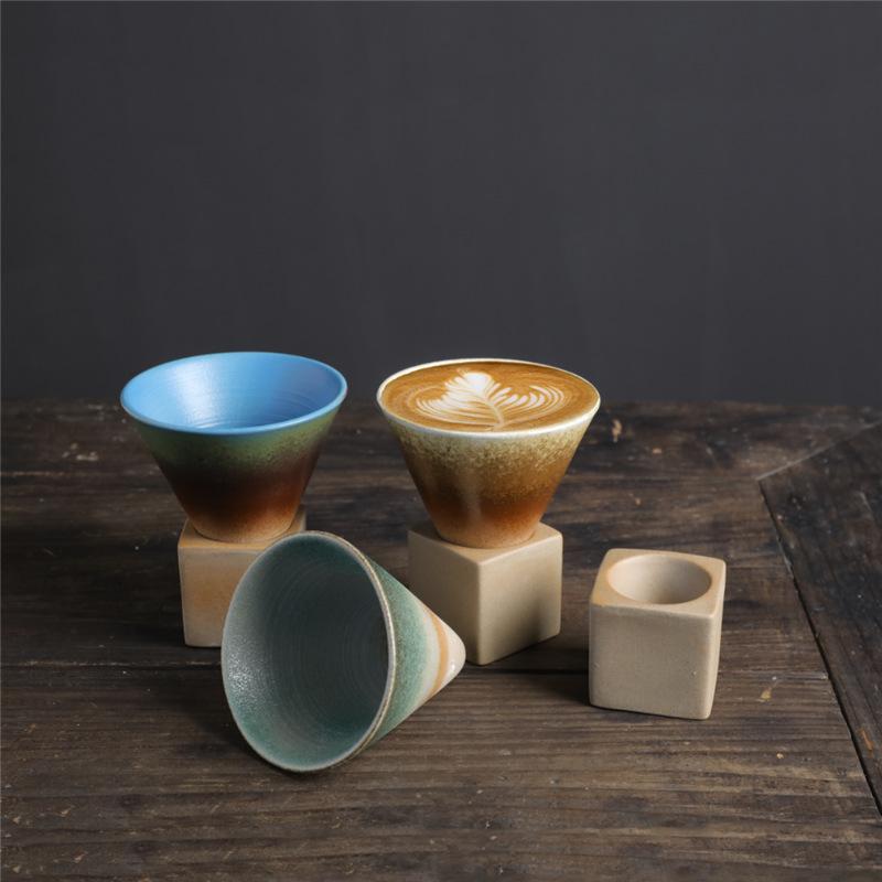 Light Luxury Coffee Cup Wind Ceramic Cup Japanese Creative Retro Cup