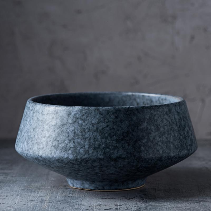 Nordic Grey Ceramic Bowl Set: Rice, Salad, Noodle, Soup, Dessert, Vase.