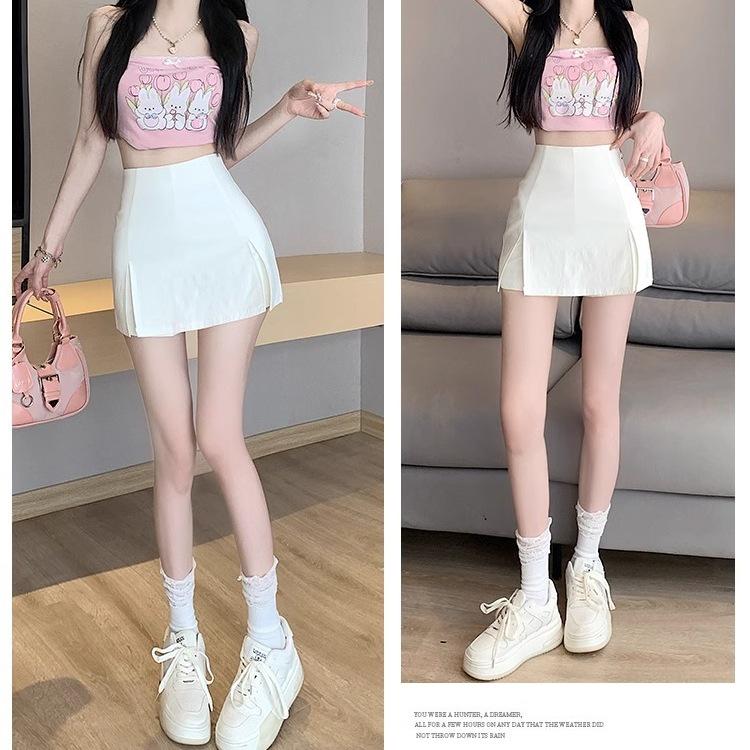 2025 Summer High-Waisted A-Line Slim-Fit Cargo Skirt for Petite Women