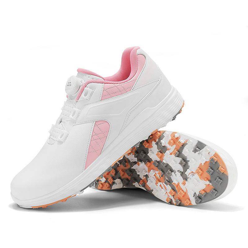 Foreign trade golf shoes men's and women's waterproof rotating button couple golf shoes casual sports shoes