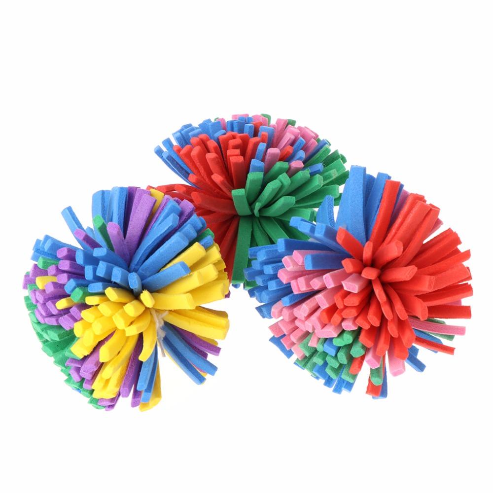 5pcs Pet Cat Toys EVA Colorful Flower Ball Soft Dog Puppy Kitten Chew Bite Interactive Funny Play Balls Toy Cat Supply