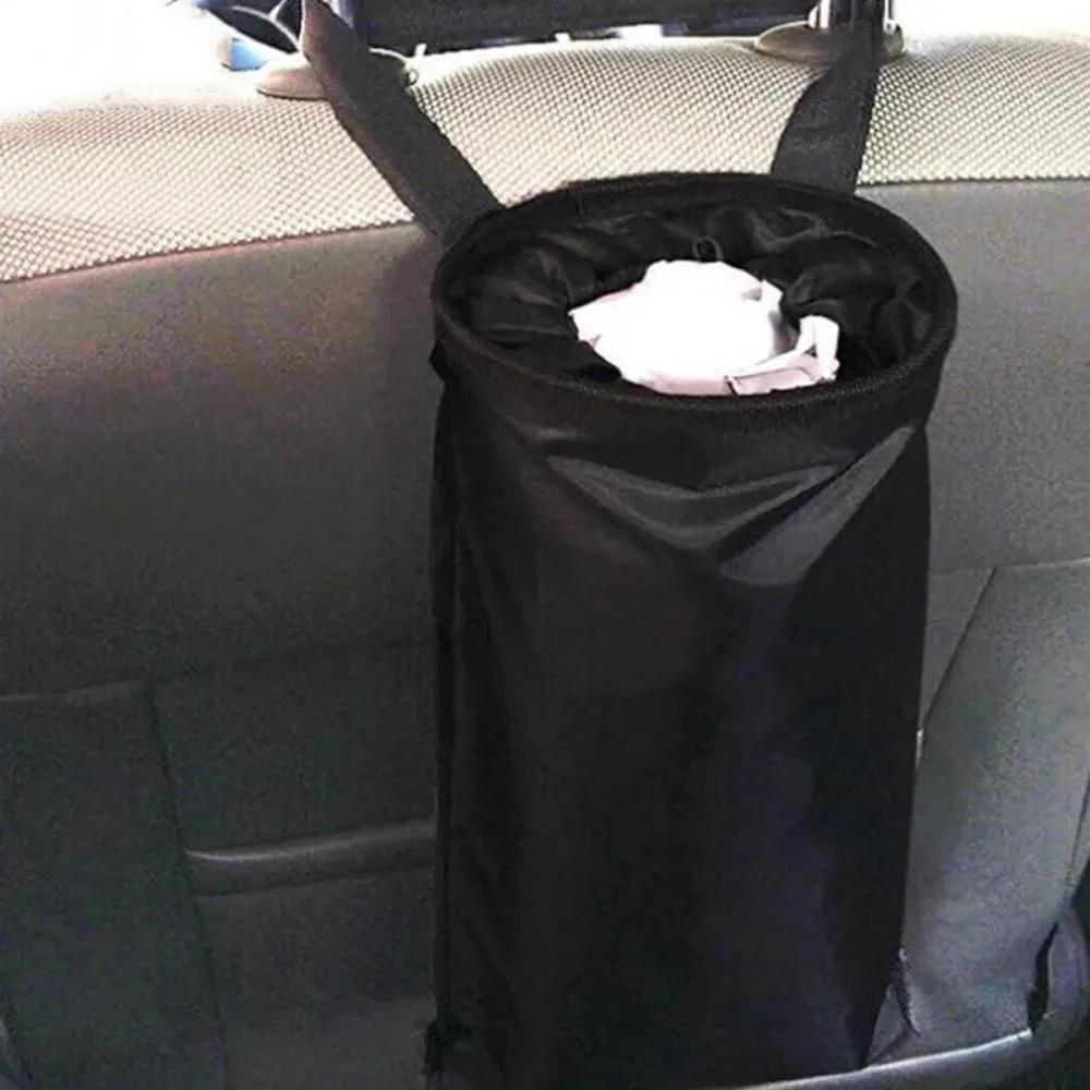 Suport de gunoi din spate pentru scaunul de mașină Atârnați sac de gunoi Recipient de gunoi din pânză Oxford Coșuri de gunoi de mașină instrumente de curățare