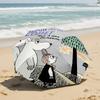 1 Peça Guarda-chuva Automático Dobrável - Cometa no Padrão Moominland, Design Portátil e Dobrável com 8 Varetas, Presentes de Natal e Aniversário