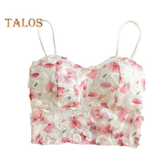 

Женский жилет на бретельках, сексуальный топ без рукавов с вышивкой, кружевной спинкой и цветочным узором, топы на бретелях в стиле с подтяжками розовый