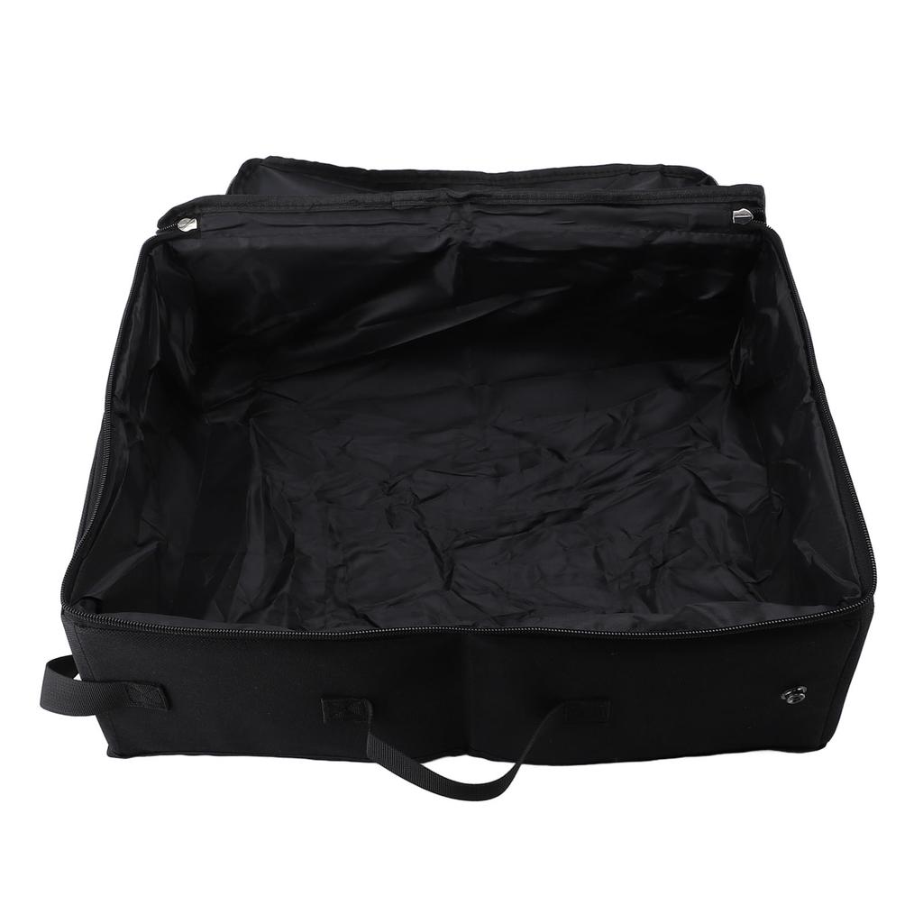 Cat Travel Litter Box with Zipper Lid Foldable Waterproof Convenient Handle Portable Travel Litter Box for Home Outdoor Car