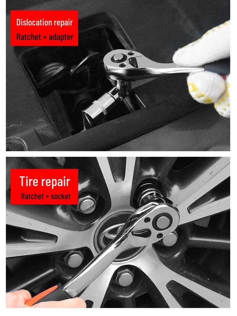 Adjustable Reversible Quick Ratchet Wrench 6-22mm Metric/Imperial