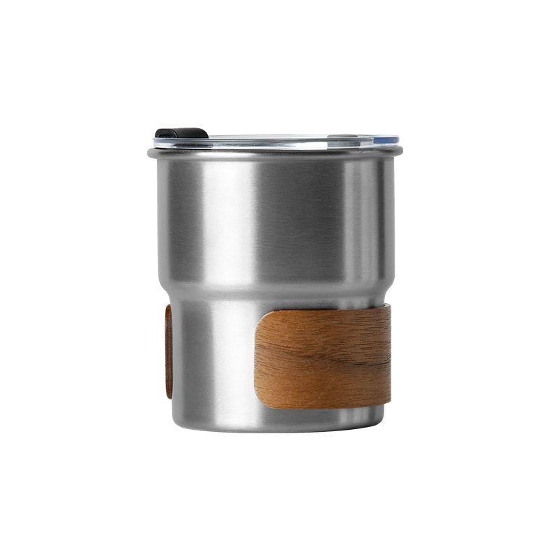 Taza de Viaje Simple para Barbacoa al Aire Libre, Camping - Taza de Café de Acero Inoxidable 304