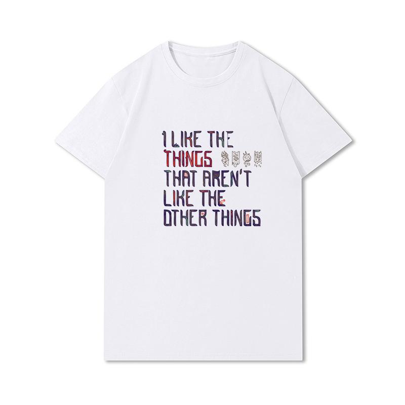 S-3XL 100 mønstre Sommerhvite T-skjorter for kvinner Trykt Uformelle korte ermer Topper O-hals T-skjorter