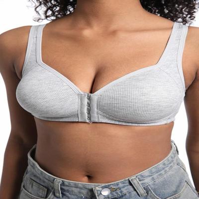 Sujetador Push-Up con Cierre Frontal Ajustable para Mujeres de Mediana Edad y Mayores - Sin Aros, Exportación Transfronteriza