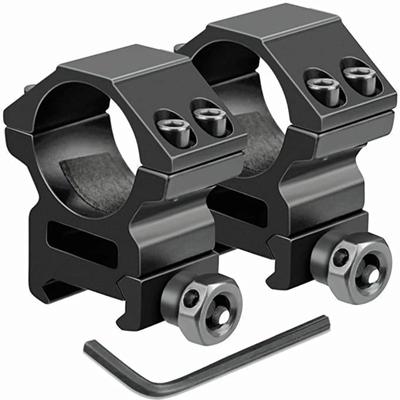 2PCS Anel de montagem de escopo de rifle de caça para escopos de tubo de 25,4 mm e 30 mm de diâmetro 11 mm 20 mm Trilho Picatinny de cauda de andorinha Suporte de lanterna tática