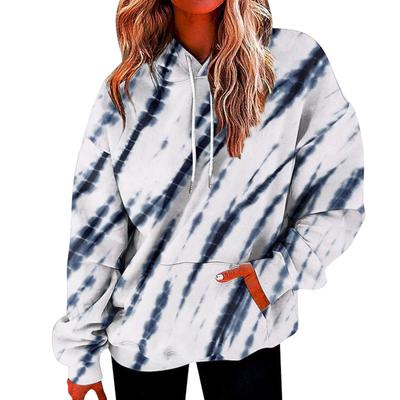 New Women's Hooded Sweater 3D Printing Long-sleeved Women's Gradual Change of Color Casual Sweater Jacket