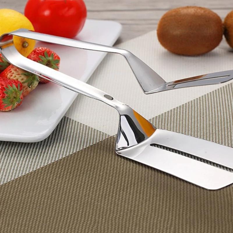 1pc Edelstahl Steak Clip Pfannkuchen Grill Braten Fisch Spatel Clip Zange Brot Clip Kitchen Essentials Kit Cozinha Home Gadgets