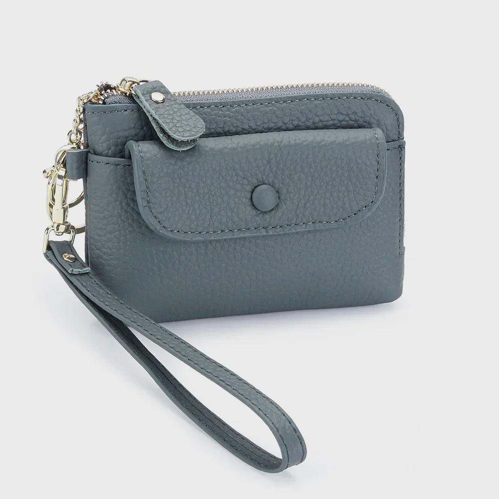 Women's Large Capacity Genuine Leather Coin Purse - Ultra-Thin, Multi-Functional Compact Clutch Bag