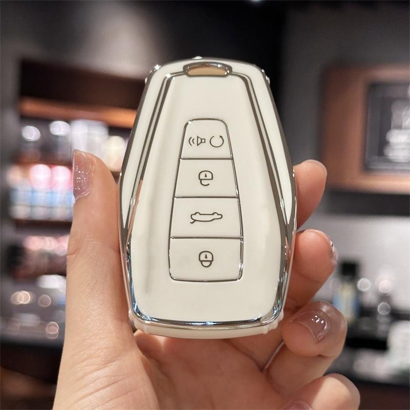 

Чехол для автомобильного ключа Geely Coolray X6 Geometry C Emgrand Global Kulrey Hawk GX7 Okavango Smart Remote Автомобильные аксессуары белый