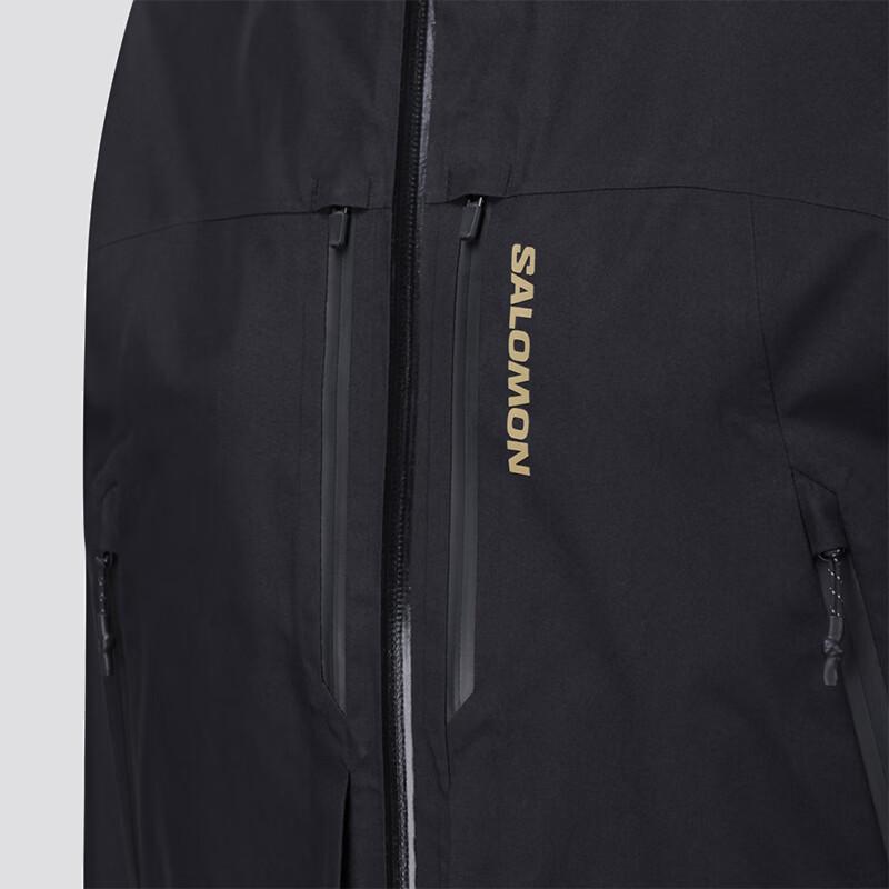 SALOMON Peak Gtx Outdoor Hiking Waterproof Hooded Long Sleeve Jacket Women Jackets Black C30069