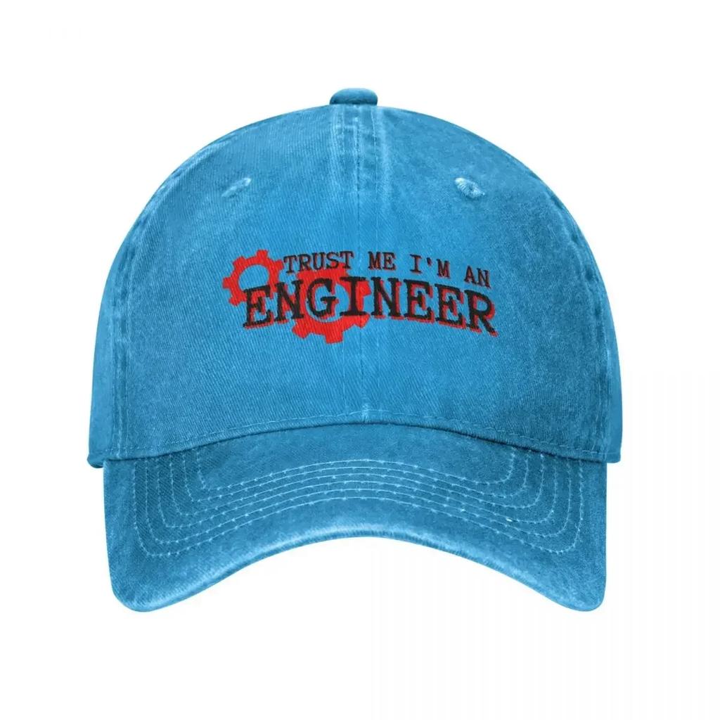 Trust Me I'm An Engineer Baseball Cap Vintage Distressed Denim Engineering Funny Headwear Unisex Outdoor Running Golf Caps Hat