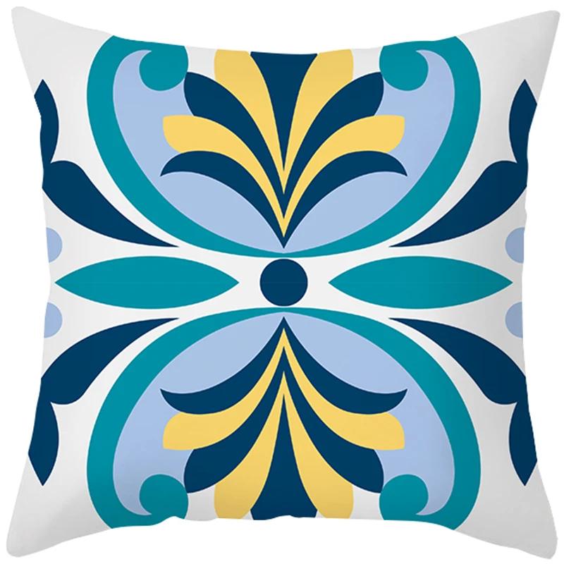 Peach Skin Hug Pillowcase Nordic Simple Color Pattern Sofa Cushion Cover Office Cushion Pillow Case To Customize