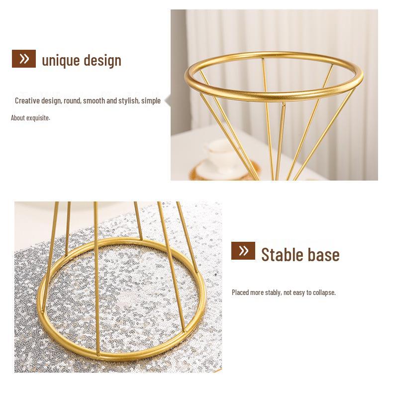 Metal Tabletop Floral Arrangement Stand for Weddings and Events