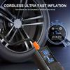 Portable Tire Inflator with Digital Pressure Gauge | 180 PSI, Rechargeable Battery, LED Light, Cordless, Suitable for Cars, Motorcycles, Bicycles