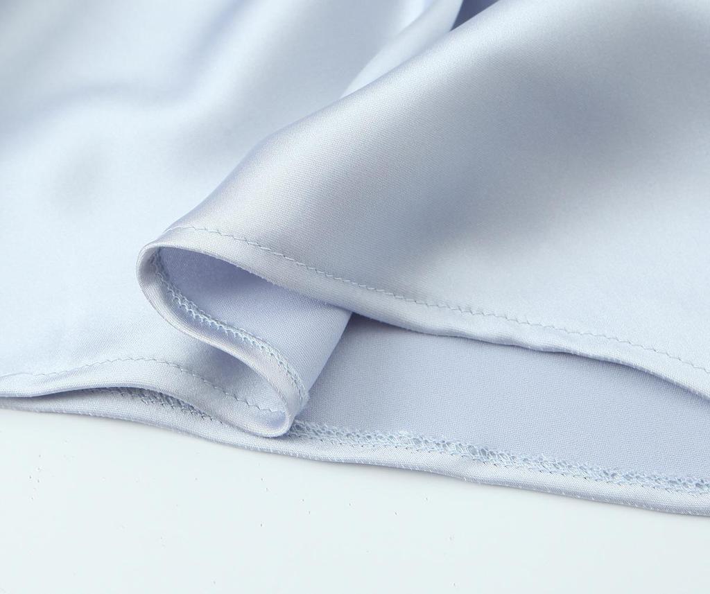 Evropský a americký styl letní hedvábných saténových halter šatů