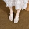 Baotou slippers women's outer wear summer new hollow woven sandals pastoral flat-bottomed holiday slippers