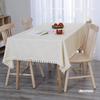 Deconovo Tablecloth, 140x180cm, Rectangular, Water-Repellent, Stain-Resistant, Heat-Resistant, with Tassels, Nordic Style, Heavyweight, Easy to Clean,