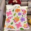 Tropical Floral Mix Flannel Blanket Warm Soft Halloween Christmas Couch Warm Cozy Decorative Decor Gift for All Season