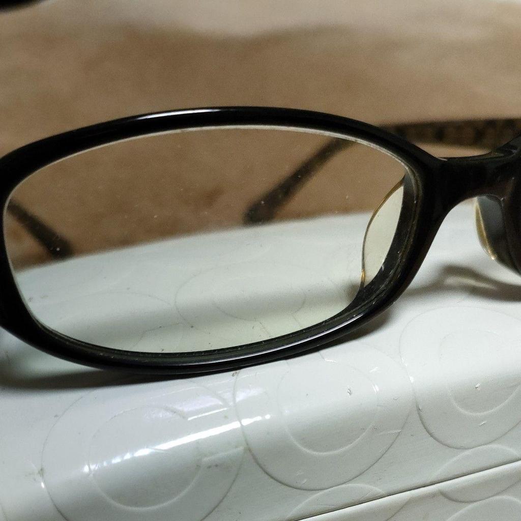 Used COACH CHARLOTTE (769AF) BLACK 001 Sunglasses Signature Pattern