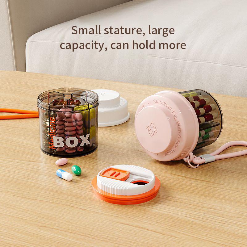 Portable Pill Box Three Meals Pill Reminder Carrying Medication Dispensing Organizer Sealed Packing Dispensing Jar