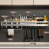 Scaffale da Cucina Moosen, Organizer da Parete per Utensili, Portaspezie, Portacoltelli, Scatola Porta Bacchette, Senza Foratura