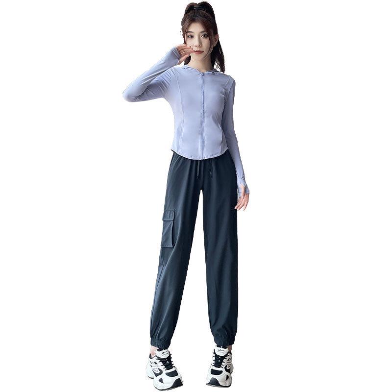 Women's Quick-Dry Sportswear Set: Summer 2024 Fitness Pants & Sun-Protection Running Gear