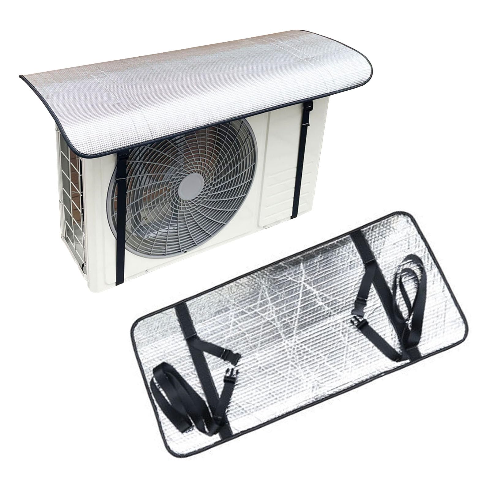 

FamGift Air Conditioner Outdoor Unit Heat Shield Prevents Air Conditioner Heat Shield Sheet for Outdoor Easy Belt Type x 40 Cover, Sunshade, Panel,