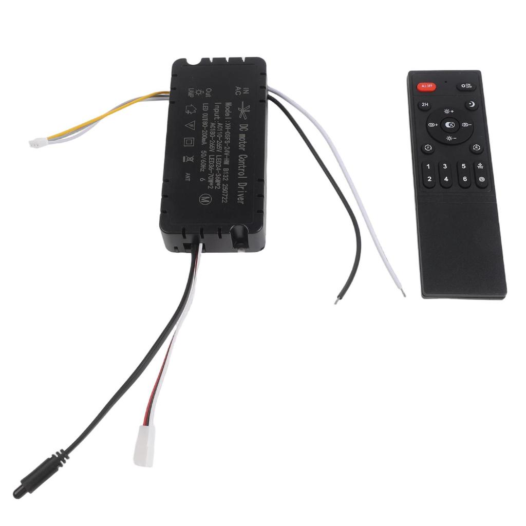 6 Speed Fan Light Inverter Remote Control with Stepless Dimming Receiver Suitable for Fan Speed and Light Control