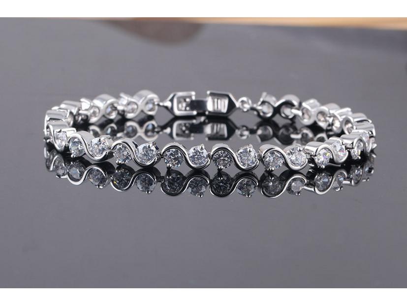 

Европейский и американский S-образный браслет: Женские украшения, инкрустированные кристаллами циркония ААА