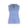 Summer Women's Shirt Sleeveless Tops V-Neck Elegant Temperament Vertical Striped Shirt