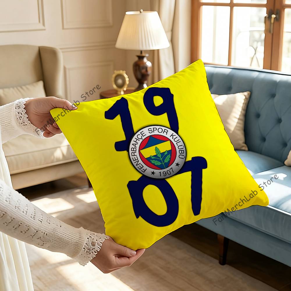 Turkey FFenerbahceSE Pillow Case Ultra Soft Skin Friendly Fabric Cloud Like Comfort  Concealed Zipper
