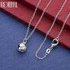 925 Sterling Silver Patterned Ball Necklace Wedding Jewelry