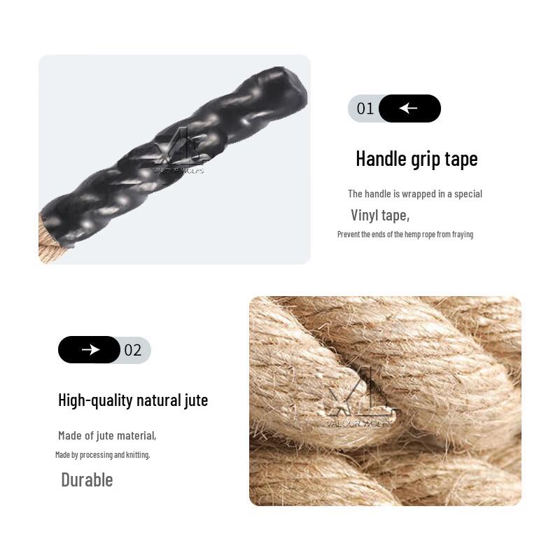 Hemp Strength Training Climbing Rope with Steel Core