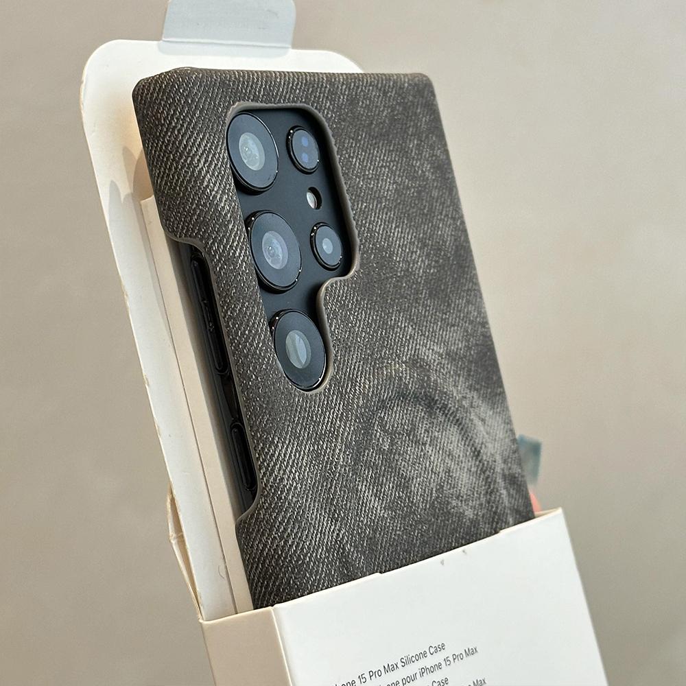 For Denim Jeans Hard PC Phone Case For Samsung Galaxy S26 S2 S24 S23 Ultra Magnetic Shockproof Frameless Cooling Cover