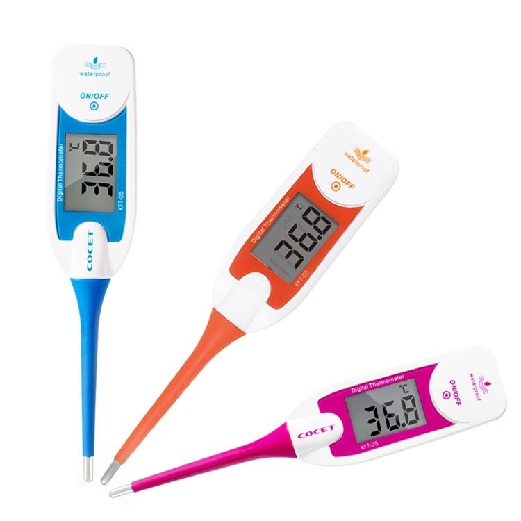 Electronic Clinical Portable Mini Lcd Pen Flexible Tip Soft Head Medical Digital Thermometer for Oral Armpit Plastic