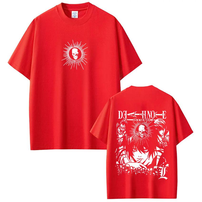Anime Death Note Ryuk Yagami Light LLawliet Tshirts Unisexs Women Cotton Tee Shirt Fashion Short Sleeve Tops Streetwear Unisex