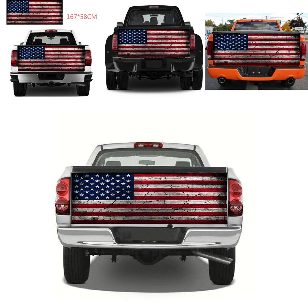 Kühner Rot Weiß Amerikanische Flagge Druck Heckgrafik Aufkleber für LKWs und SUVs