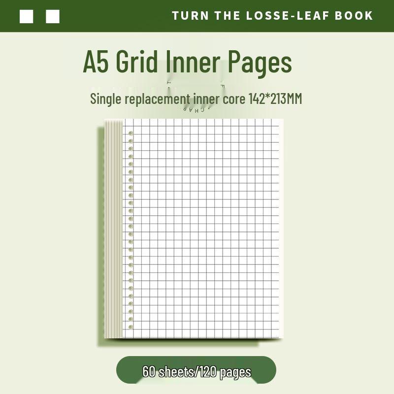 Retro B5 Top-Flip Detachable Ring Binder Notebook - Hand-Friendly Design